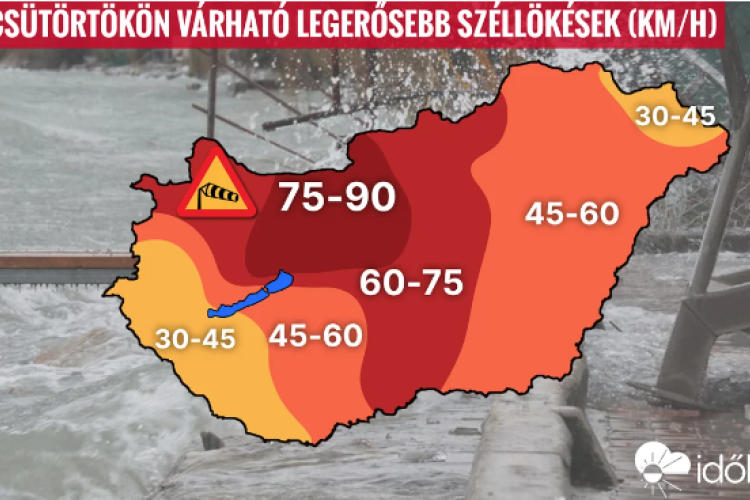 Erős széllökésekre készüljön csütörtökön
