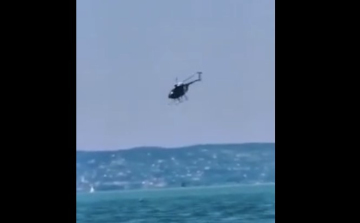 A Balatonba zuhant egy rendőrségi helikopter - Videó